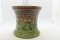 Green and Brown Short Pottery Pedestal