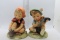 Pair of Reproduction Hummel Figurines by Stauffer