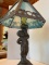 Vintage Slag Glass Lamp with Cherubs