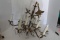 Vintage 12 Light Chandelier with Crystals