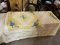 Chenillle Bedspread - Yellow with Floral