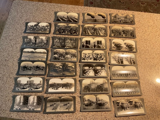 Group of 27 Keystone View Company WW1  Related Stereoview Cards