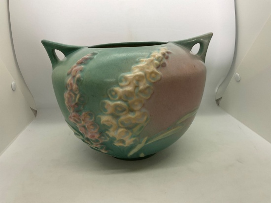 Roseville Foxglove 418-6 Two Handled Vase