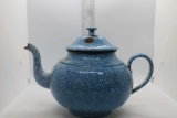 Blue & White Enamel Teapot