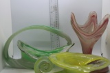 Group of 3 Blown Glass Objects