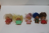 5 Vintage Miniature Troll Dolls
