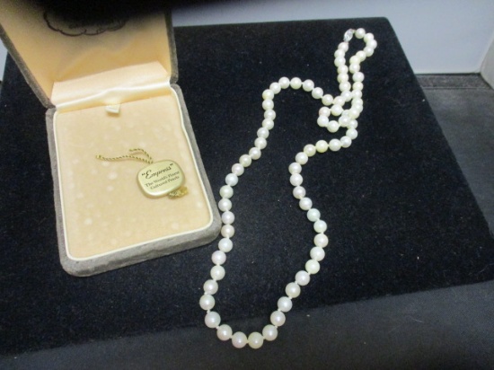 Empress Cultured Pearls w/ 14k Gold Clasp- 24"