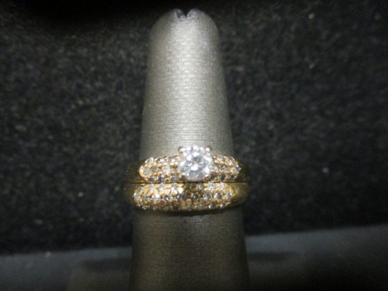 14k Gold Diamond Wedding Set