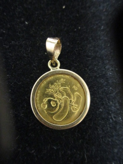 1984 Panda Gold Coin in 14k Gold Bezel