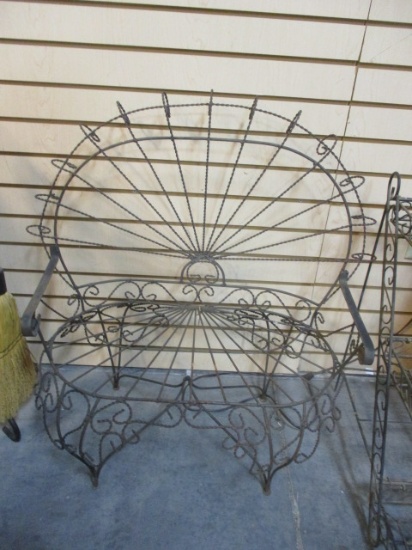 Twisted Wire Child's Settee/Plantstand