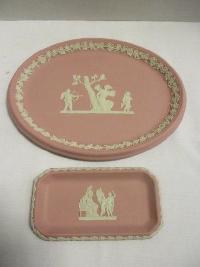 2-Piece Wedgwood Pink Jasperware