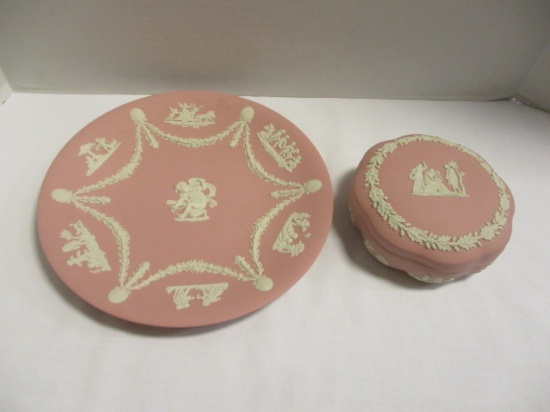 2-Piece Wedgwood Pink Jasperware