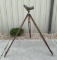 Rare WWII Japanese Battery Commander’s Spotting 10x6 TOKO Binoculars on Wooden Tripod