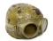 WWII German Tropical Paratrooper Helmet with Liner, Strap, and Goggles