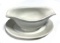 WWII 1941 German Third Reich Mess Hall Gravy Boat w/ Attached Underplate