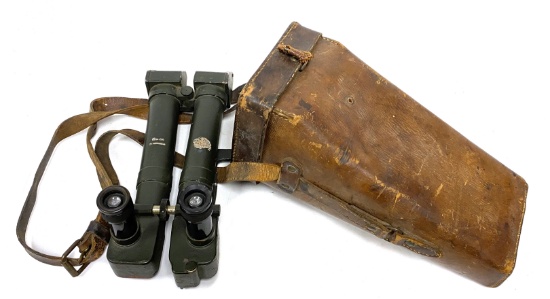Named French WWI Rabbit Ears Trench Binoculars Periscope by HUET of Paris