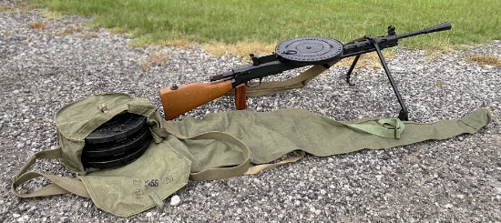 Desirable SMG Degtyaryov DP-28 (DPM) 7.62x54r Semi-Automatic Light Machine Gun with 4 Pan Magazines