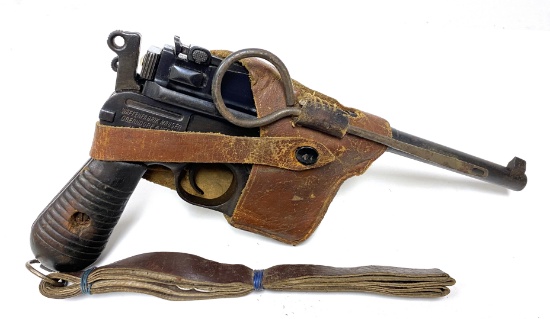 Rare Mauser Model 1930 Commercial Broomhandle 7.63x25mm Pistol