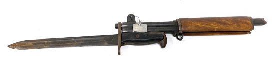 Seized & Destroyed M1 Garand Front piece with tag & AFH Bayonet