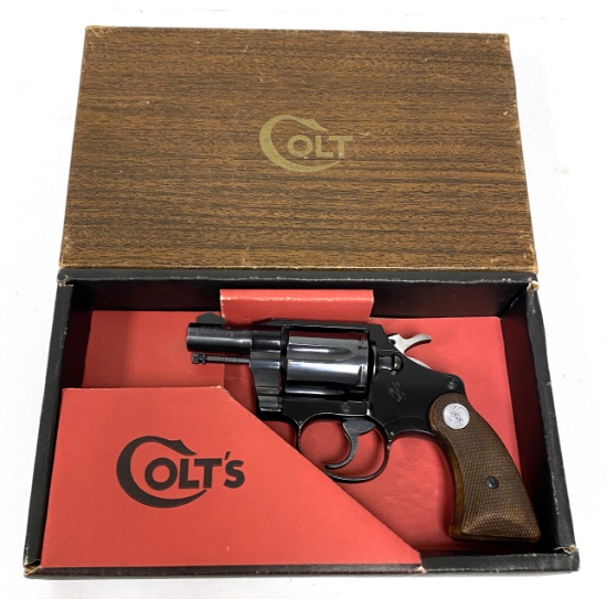 1967 Colt Agent Lightweight 38 Special 2” Blue Revolver in Box