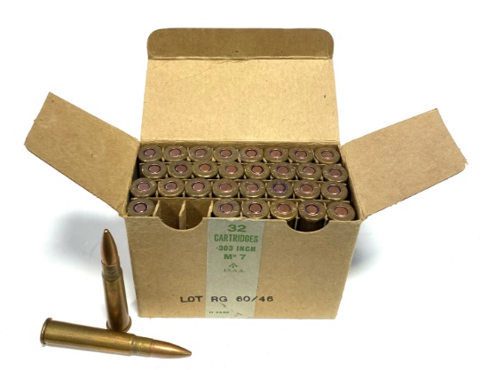 Factory 32 Cartridges .303 BRITISH Mk.7 I.S.A.A. Ammunition