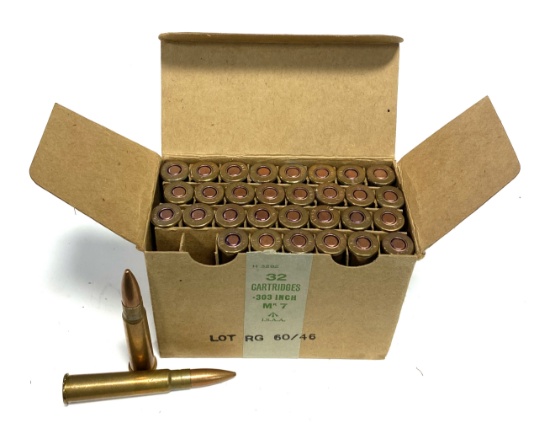 Factory 32 Cartridges .303 BRITISH Mk.7 I.S.A.A. Ammunition
