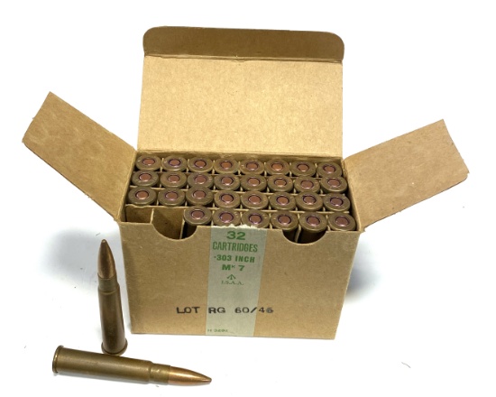 Factory 32 Cartridges .303 BRITISH Mk.7 I.S.A.A. Ammunition