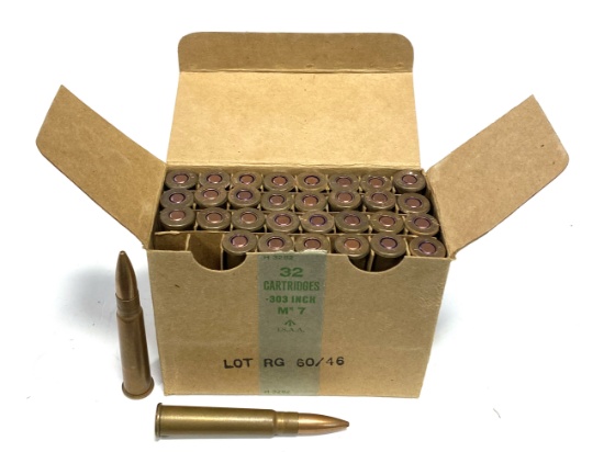 Factory 32 Cartridges .303 BRITISH Mk.7 I.S.A.A. Ammunition