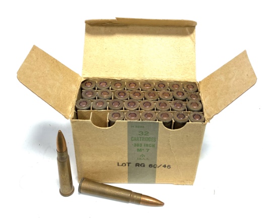 Factory 32 Cartridges .303 BRITISH Mk.7 I.S.A.A. Ammunition