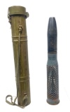 RARE Vietnam Bringback Type 52 Chinese 75mm Recoiless Round in Transport Canister