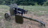 Scarce Original Chinese Type 53 (SG-43) Goryunov 7.62x54R HMG Display Gun on Carriage with Shield