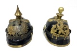 Pair of WWI Prussian Beamte/Customs Officer & Artillery Picklehaub Helmets