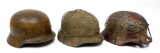 3 WWII German M40 Wire Pattern Helmets