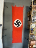 Huge 11’ German Nazi Captured Banner Flag in Ball Bearing Factory in Elgentam der Stadt Schwelnfurt