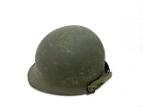 Korean War Era M1 Rear Seam Helmet with Micarta 1952 Liner