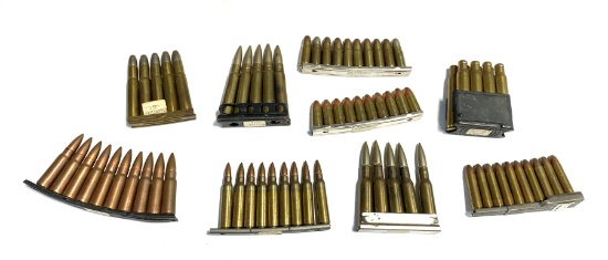 9 Military Stripper Clips & Ammunition with Labels