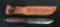USMC KA-BAR Olean, N.Y. Fixed Blade Knife with Leather KA-BAR/USMC Marked Holster
