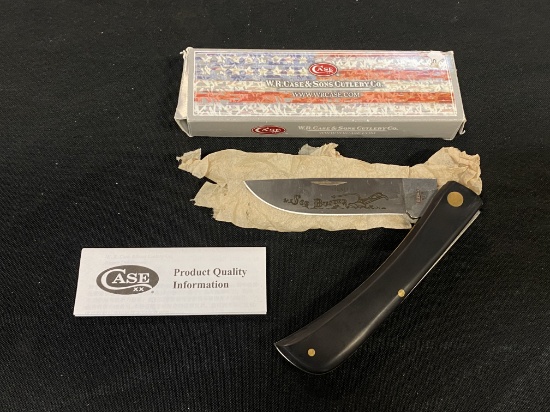 NIB CASE XX Item No. 00092 Black Sod Buster (2138 SS) Pocket Knife