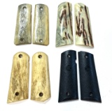 (2) Stag, (1) Faux Stag, (1) Rubber 1911 Pistol Grips