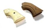 (2) 1-Piece Style Colt SAA Grips - Wood and White