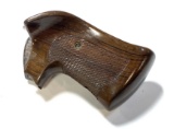 Vintage Herretts S&W K/L-Square Right Hand Fancy Checkered Wood Thumbrest Target Revolver Grips