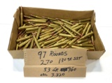97rds. of .270 WIN. 130gr. SST Ballistic Tip Reloaded Hunting Ammunition