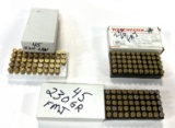 148rds. of Reloaded .45 ACP 230gr. FMJ and LRN Target Ammunition