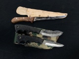 Coleman Western Double Knife Hunting/Skinning Knife Set and Japan Nat'l HQ Filet Knife