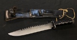 Vintage Parker IMAI K-633 Surgical Steel Survival Knife with Sheathe and Sharpening Stone