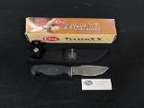 NIB CASE XX Item No. 00533 LT275-4 SS Drop Point Black Fixed Blade Knife with Sheath