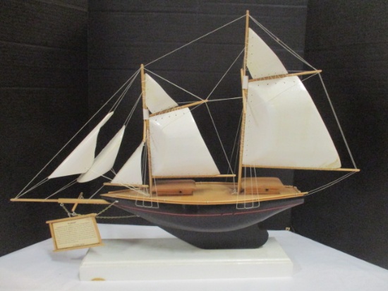 Handmade Model "Bluenose" Sailboat