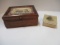 Onyx Trinket Box and Himark Wood Jewelry Box with Tapestry Lid
