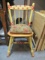 Whimsical Painted Wood Side Chair with Custom Seat Cushion