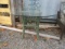 Glass Top Rattan Table Painted Green